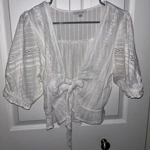 American Eagle Tie Front Blouse